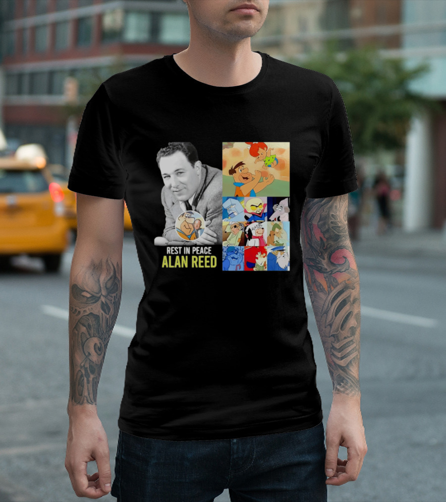 Rest In Peace Alan Reed Iconic Characters Montage Fred Flintstone Nostalgia T-Shirt