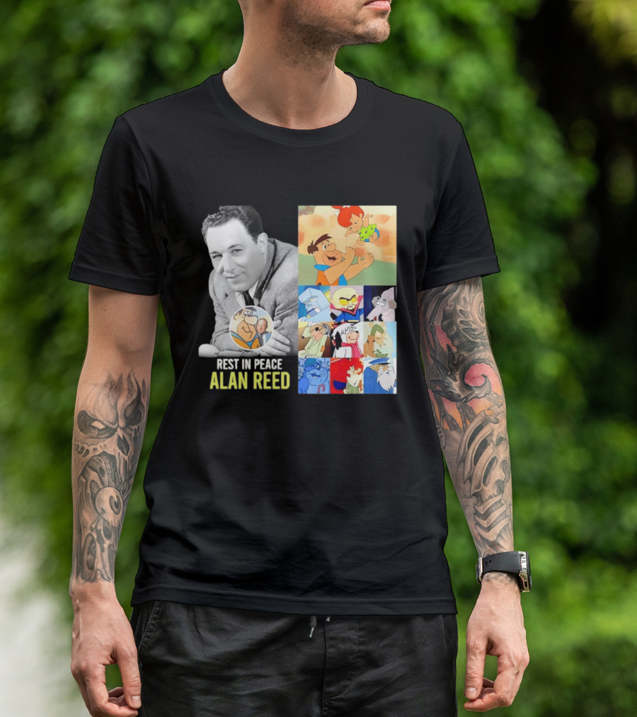 Rest In Peace Alan Reed Iconic Characters Montage Fred Flintstone Nostalgia T-Shirt