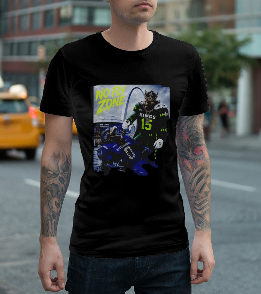 No Fly Zone Kings 15 Defeat Battlehawks The Dome At America's Center T-Shirt