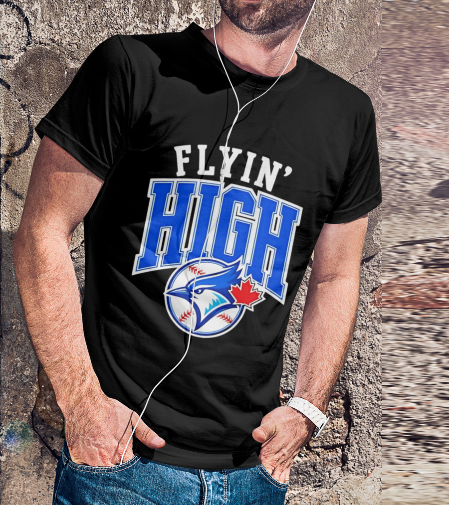 Flyin' High Toronto Blue Jays Maple Leaf Baseball Team T-Shirt