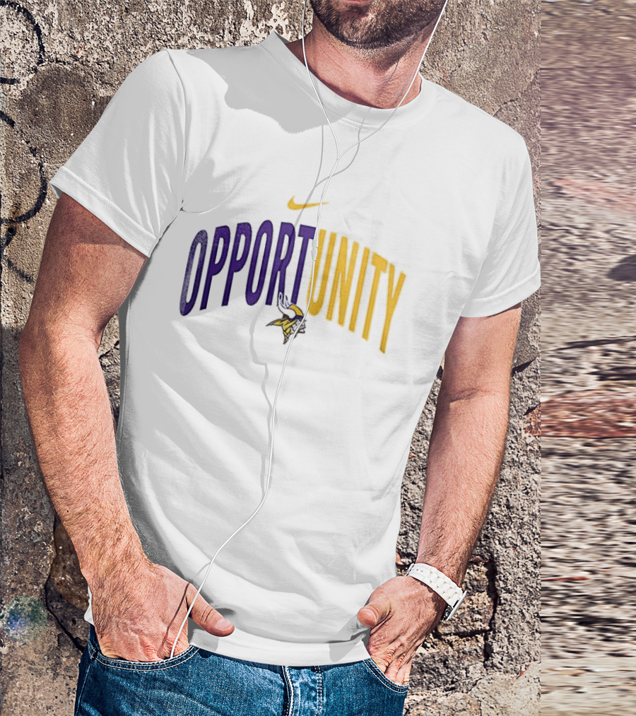 Nike Minnesota Vikings Opportunity Justice Freedom Equity T-Shirt