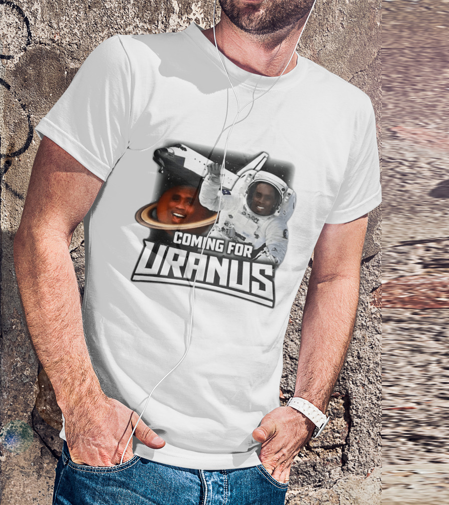 Coming For Uranus Astronaut Spaceship Humor T-Shirt