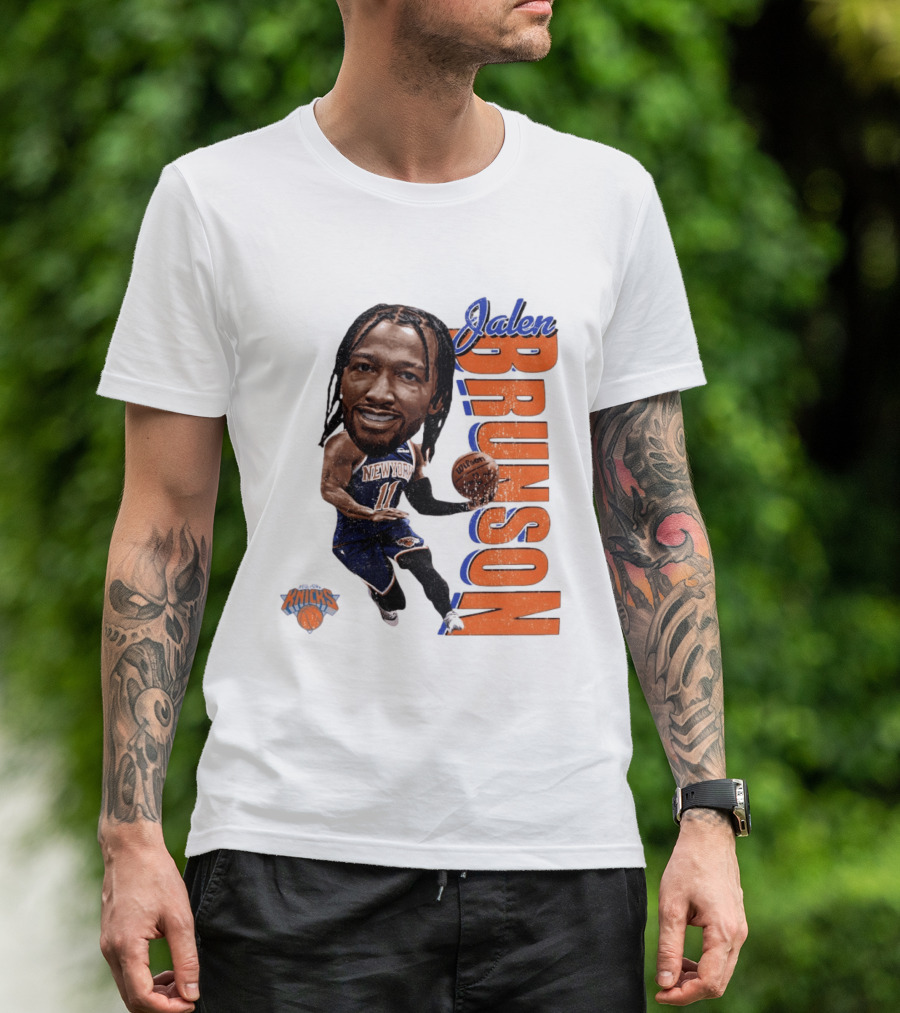 Jalen Brunson New York Knicks Basketball Caricature NBA Knicks T-Shirt