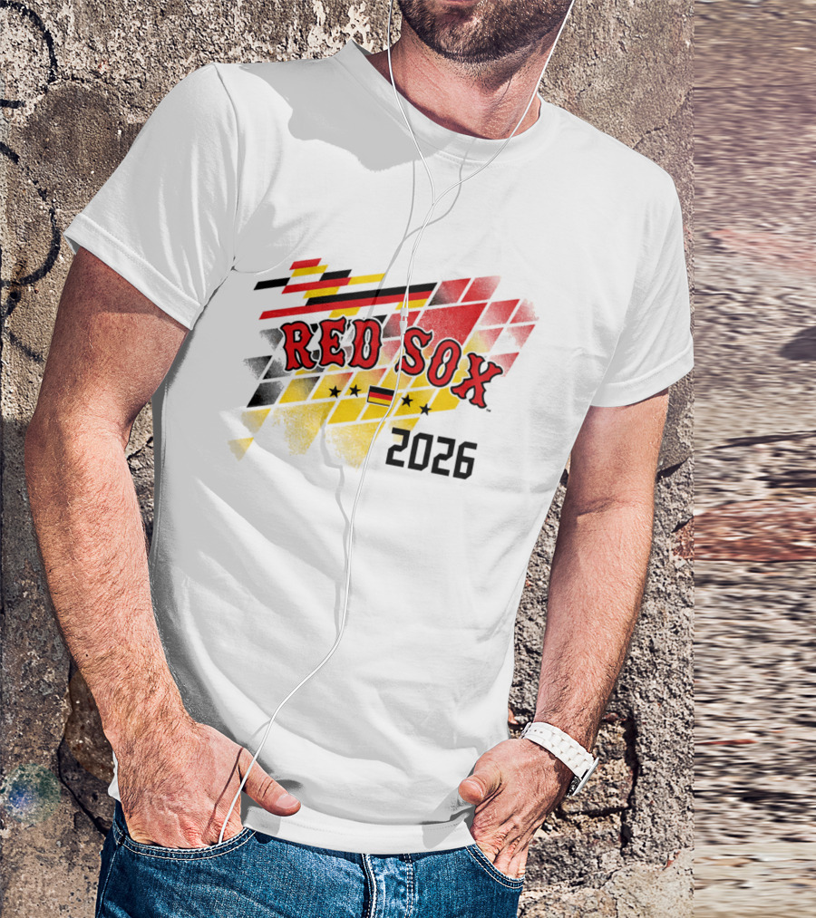 Red Sox 2026 German Celebration With Flag And Stars T-Shirt