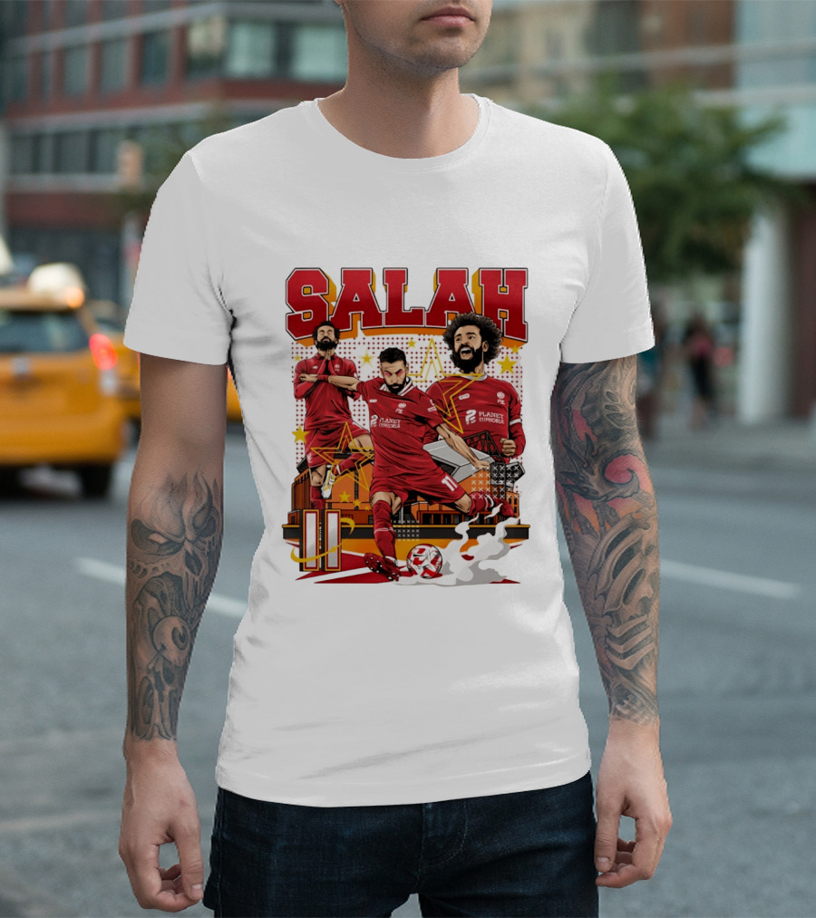 Mohamed Salah Liverpool FC Planet Euphoria Premier League T-Shirt