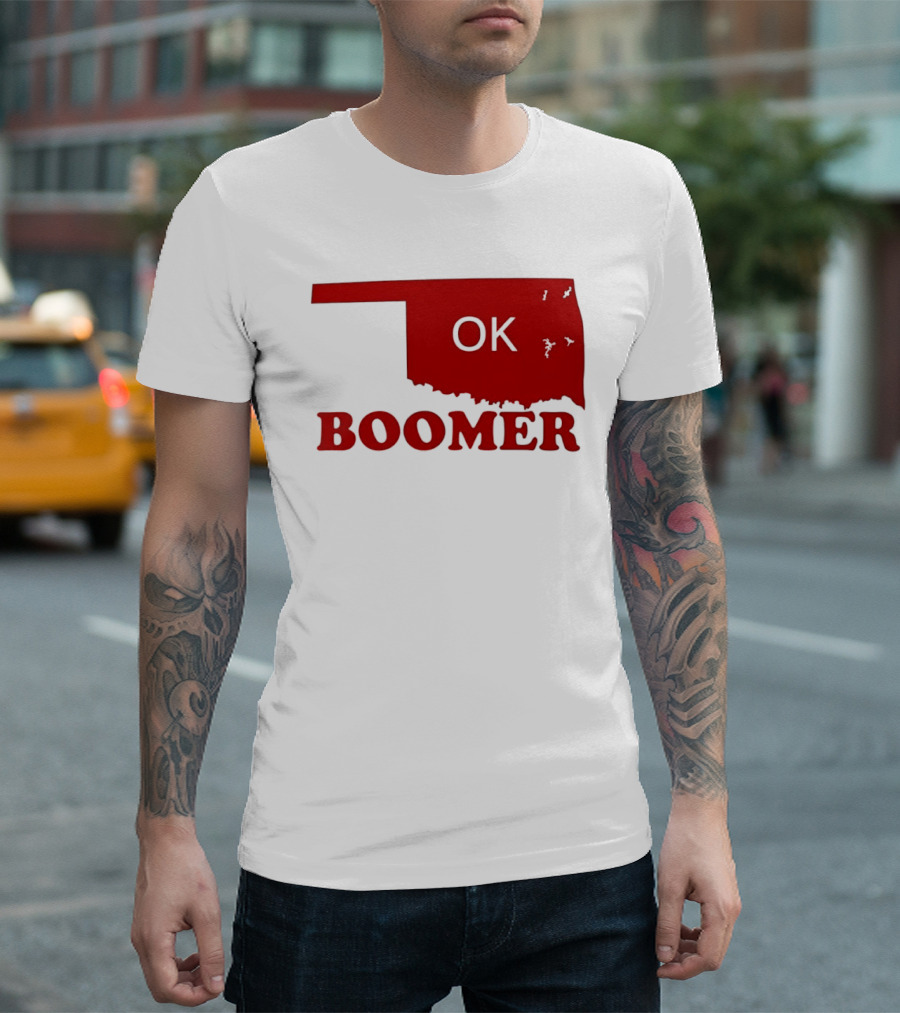 Oklahoma State OK Boomer Map T-Shirt