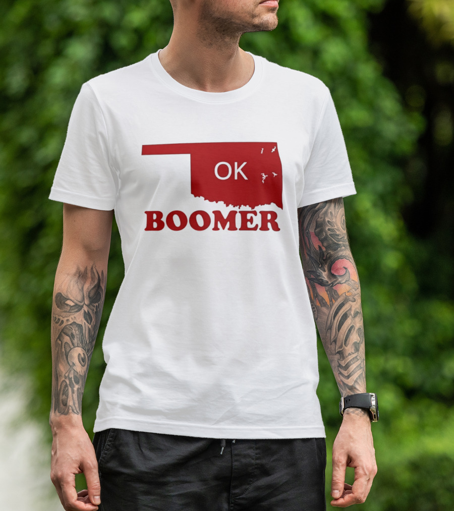 Oklahoma State OK Boomer Map T-Shirt