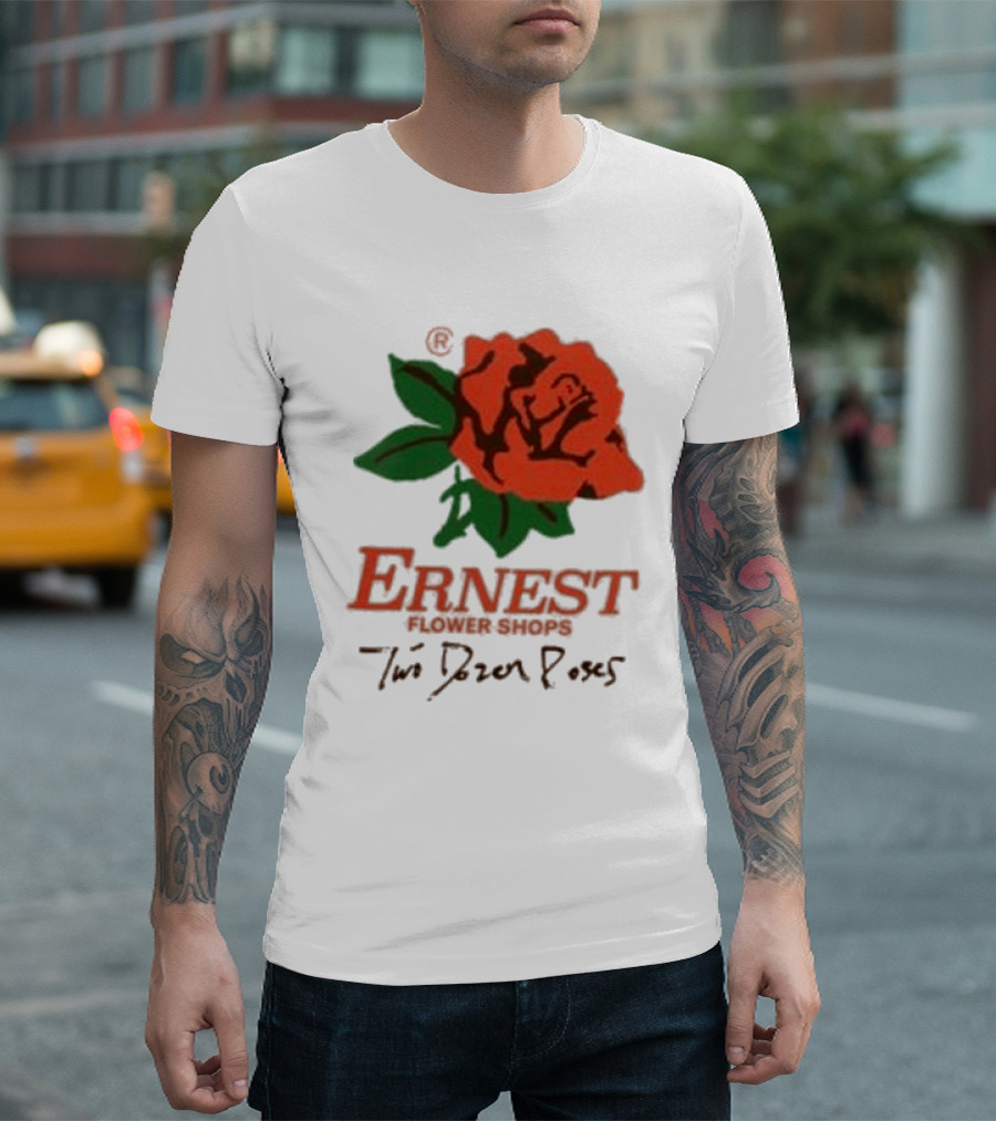 Ernest Flower Shops Two Dozen Roses Rose T-Shirt