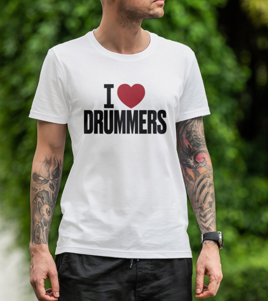 G Flip I Heart Drummers T-Shirt