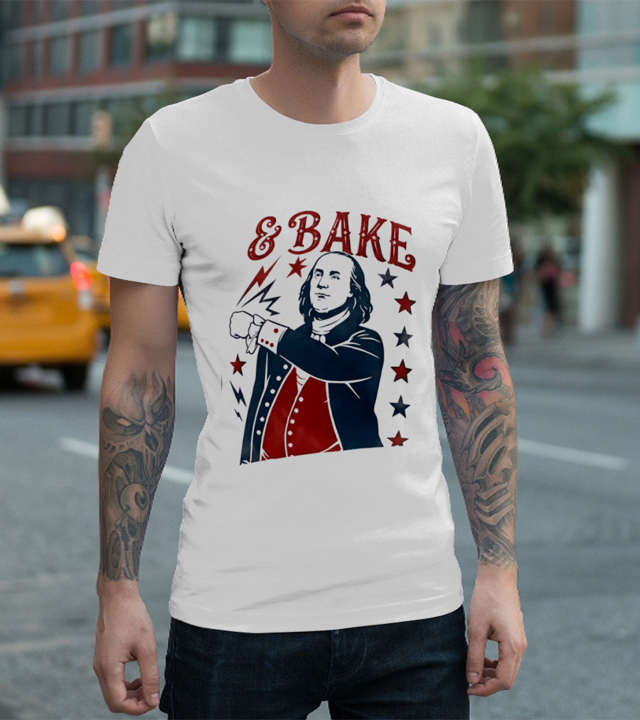 George Washington 4th Of July Bake American 250th Celebration T-Shirt