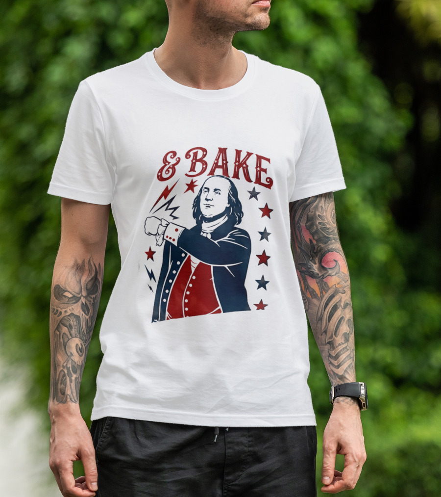 George Washington 4th Of July Bake American 250th Celebration T-Shirt
