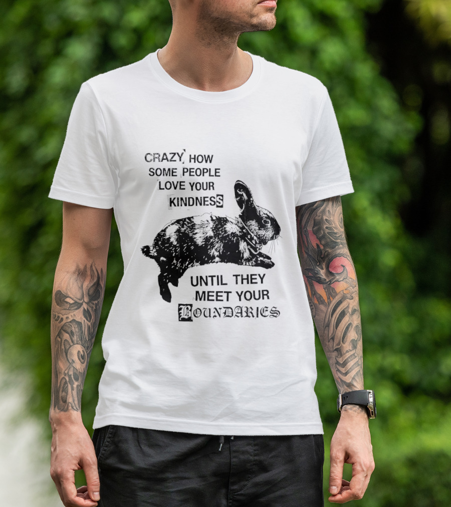 Rabbit Crazy How Some People Love Your Kindness Until They Meet Your Boundaries T-Shirt