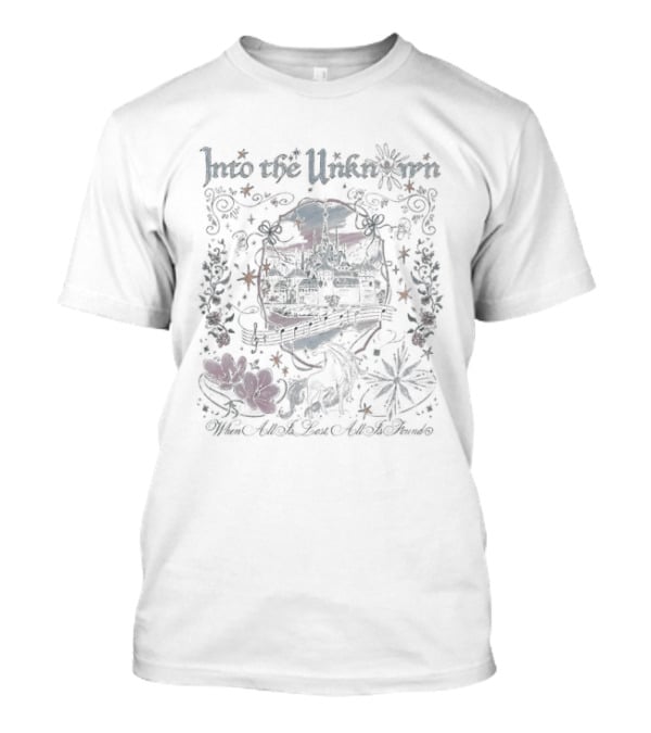 Into The Unknown When All Is Lost All Is Found Vintage Floral Mushroom T-Shirt