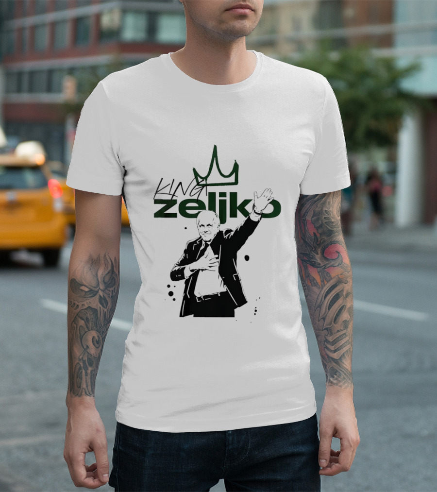 King Zeljko Obradovic Legendary Coach Iconography T-Shirt