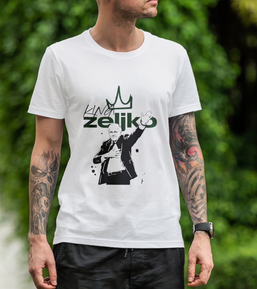 King Zeljko Obradovic Legendary Coach Iconography T-Shirt