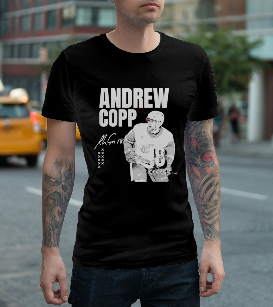 Andrew Copp Detroit Red Wings 18 NHL Hockey Player Signature Jersey T-Shirt