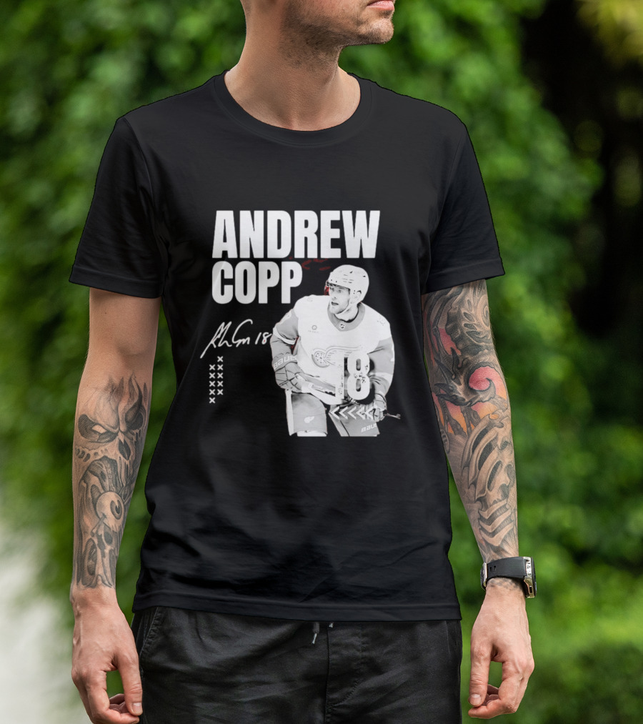 Andrew Copp Detroit Red Wings 18 NHL Hockey Player Signature Jersey T-Shirt