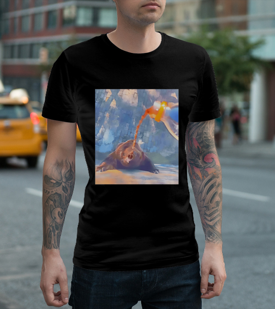 Bear Cola Bottle Wildlife Nature Animal Beverage Refreshment Zoo T-Shirt