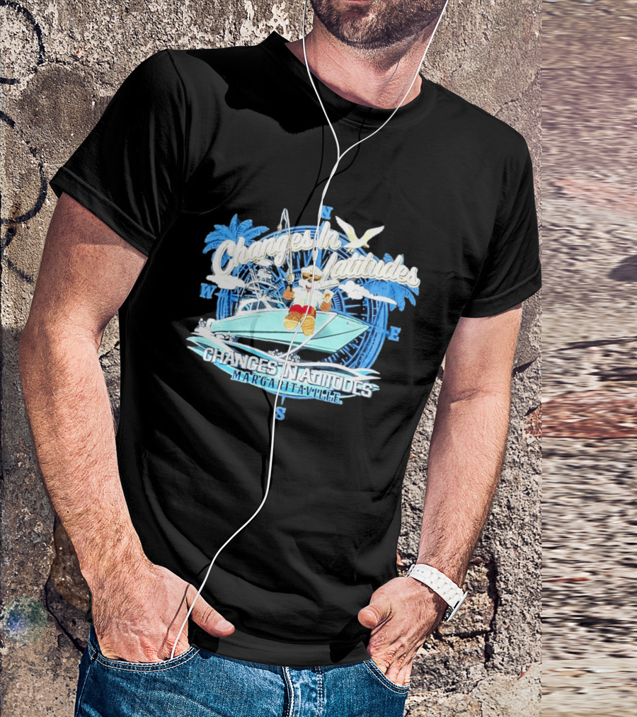 Buc Ee's Margaritaville Changes In Latitudes Tropical Boat Adventure T-Shirt