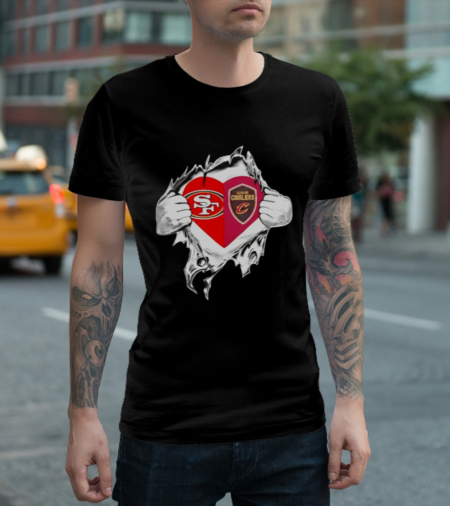 Cleveland Cavaliers And San Francisco 49ers Heartfelt Passion T-Shirt