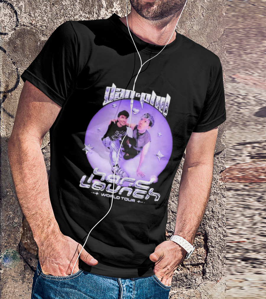 Dan And Phil Hard Launch World Tour 2026 2027 Purple Circle Star T-Shirt