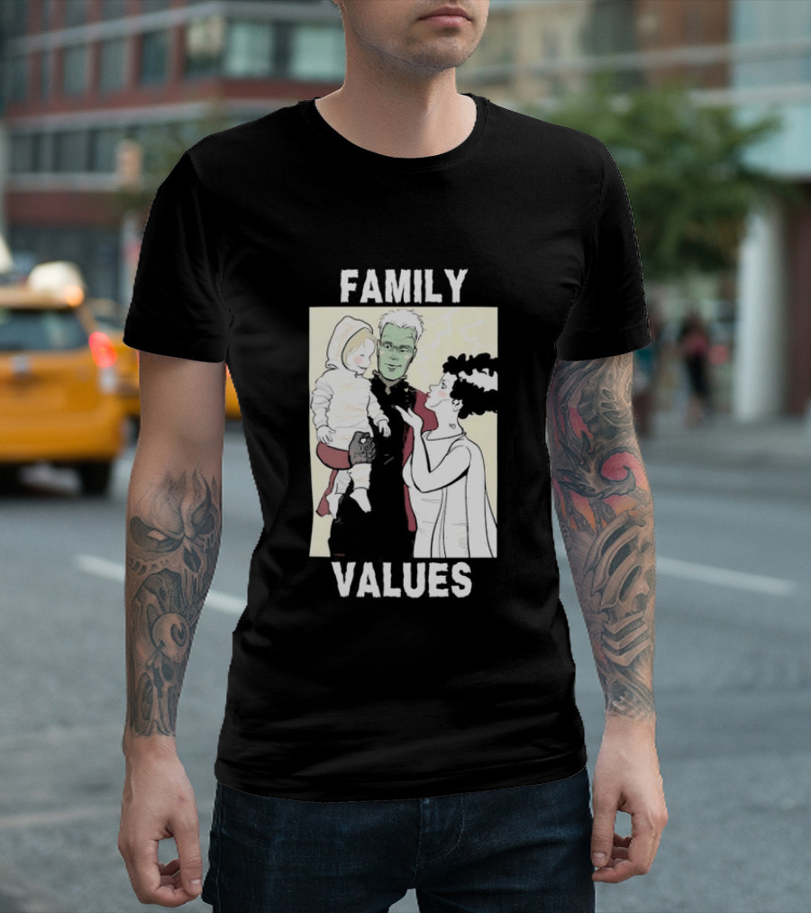 Family Values Halloween 2026 Ghostly Family T-Shirt