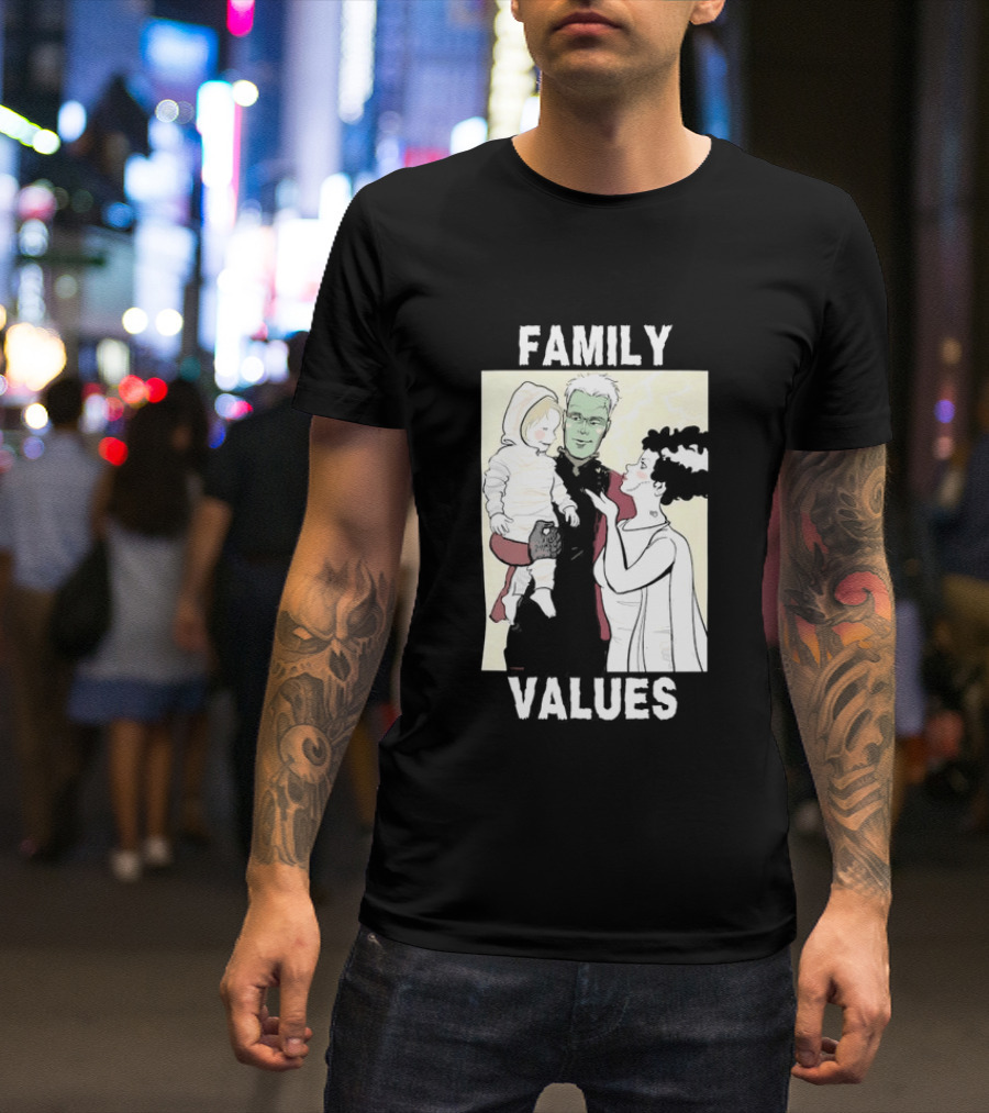 Family Values Halloween 2026 Ghostly Family T-Shirt