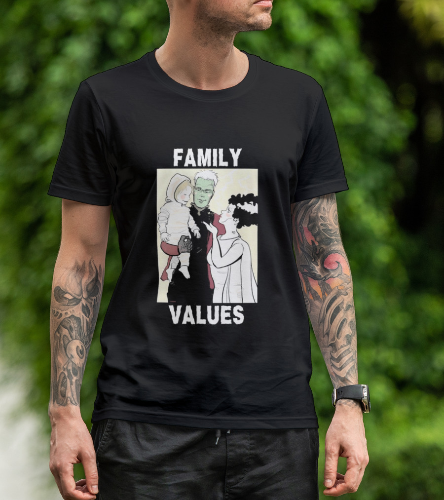 Family Values Halloween 2026 Ghostly Family T-Shirt