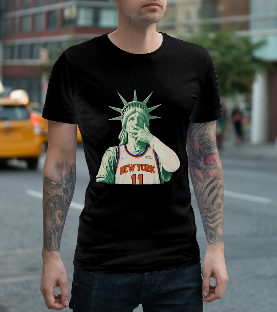 New York Knicks Statue Of Liberty Number 11 Jalen Brunson 2026 T-Shirt