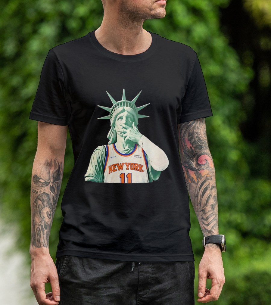 New York Knicks Statue Of Liberty Number 11 Jalen Brunson 2026 T-Shirt