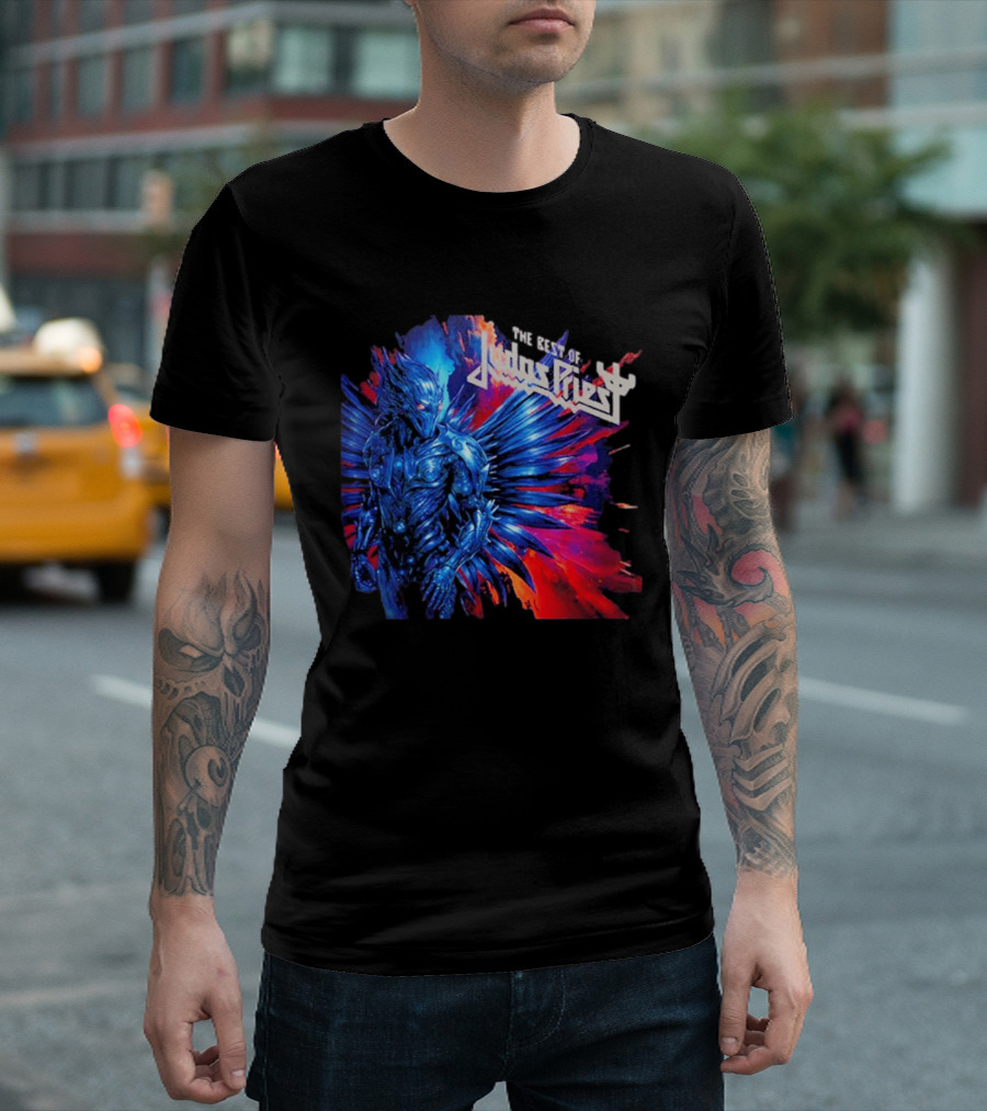 Judas Priest The Best Of 2026 New Album Robotic Blue Warrior T-Shirt