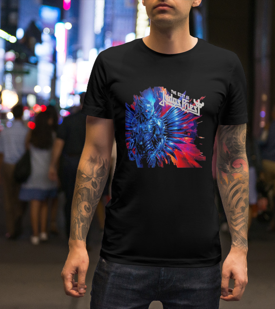 Judas Priest The Best Of 2026 New Album Robotic Blue Warrior T-Shirt
