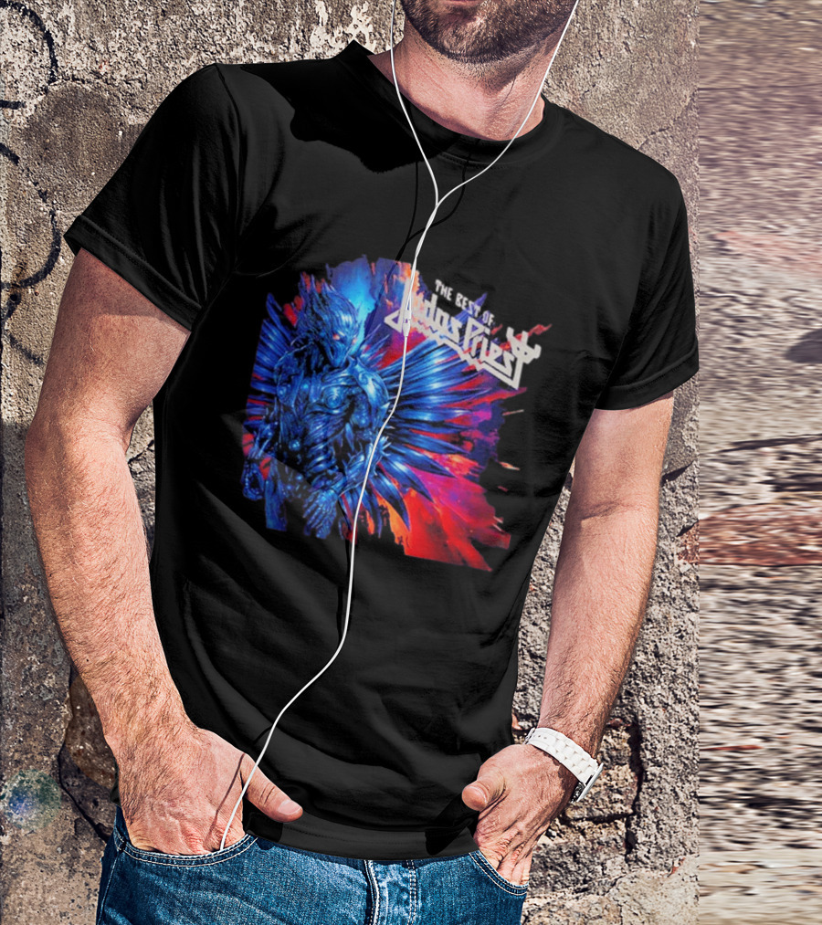 Judas Priest The Best Of 2026 New Album Robotic Blue Warrior T-Shirt