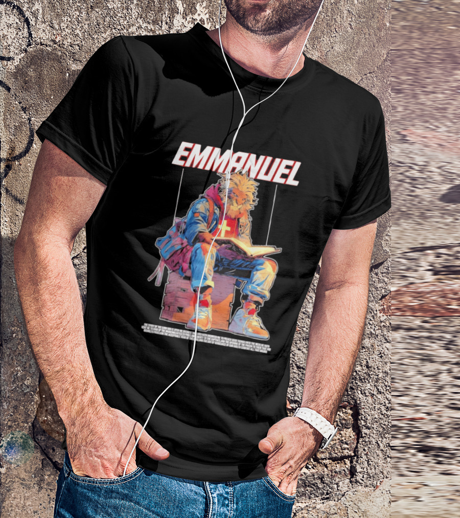 Emmanuel The Spirit Of The Lord God Is Upon Me Lion Reading To Comfort All That Mourn T-Shirt