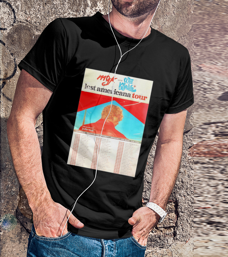 MGK Wiz Khalifa Lost Americana Tour Julia Wolf Guest T-Shirt