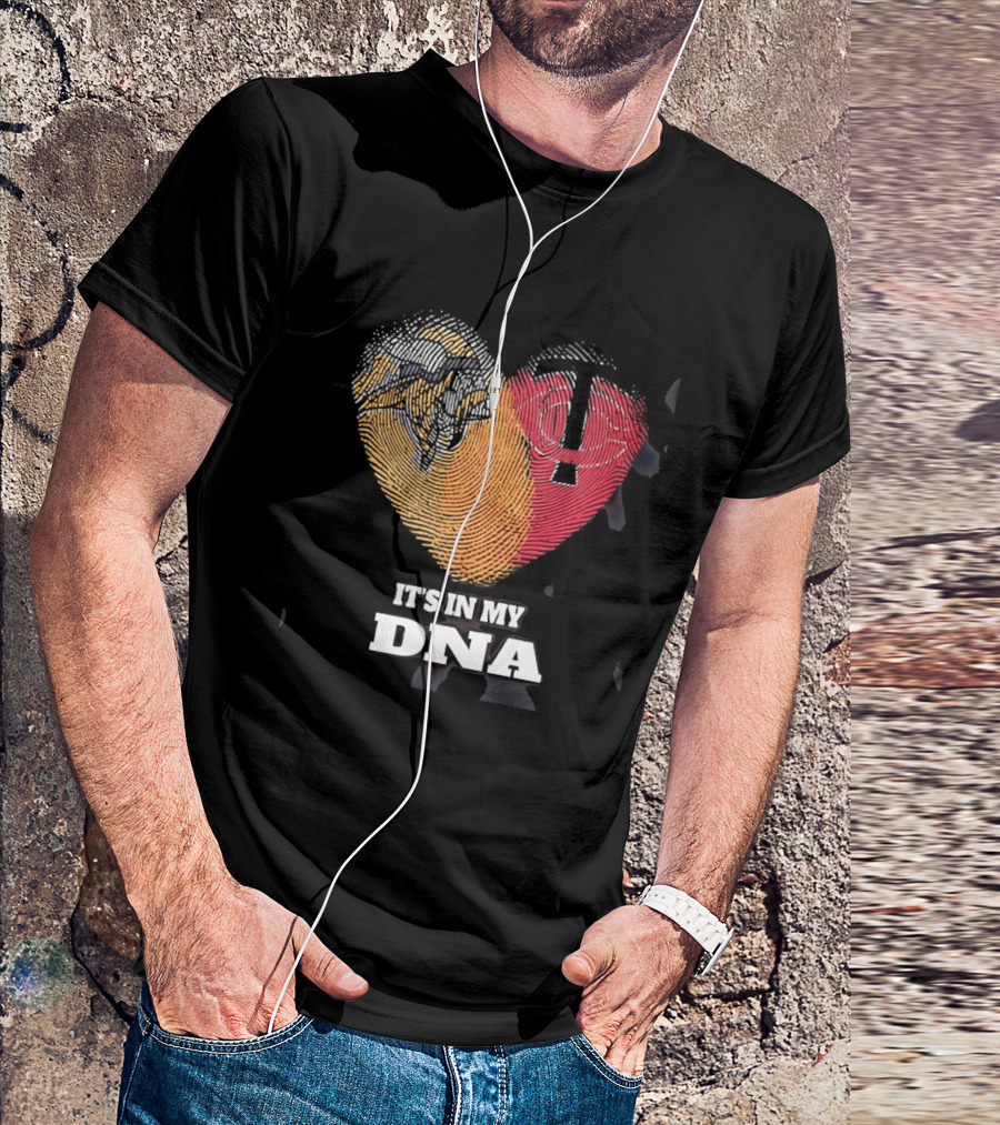 Minnesota Vikings Twins Heart It's In My DNA T-Shirt