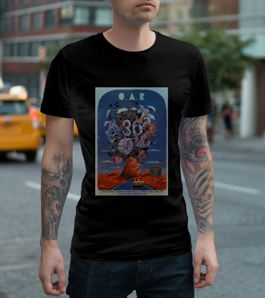 OAR 2026 Colorado Springs Vail Morrison Tour 30th Anniversary Road Trip Edition T-Shirt