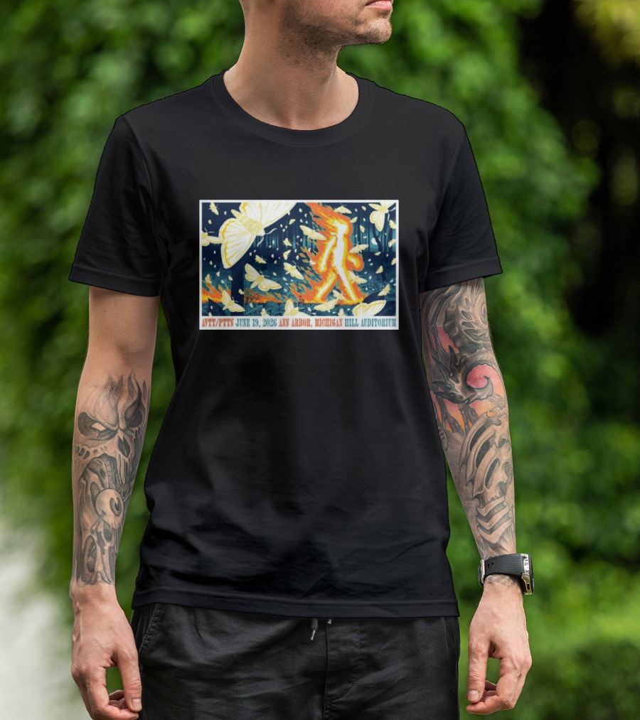 Avett Brothers Concert Ann Arbor Michigan June 19 2026 Hill Auditorium Moth T-Shirt