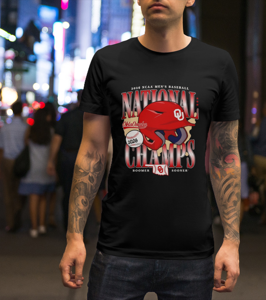 2026 NCAA Men's Baseball National Champs Oklahoma Sooners OklaOmaha Boomer T-Shirt