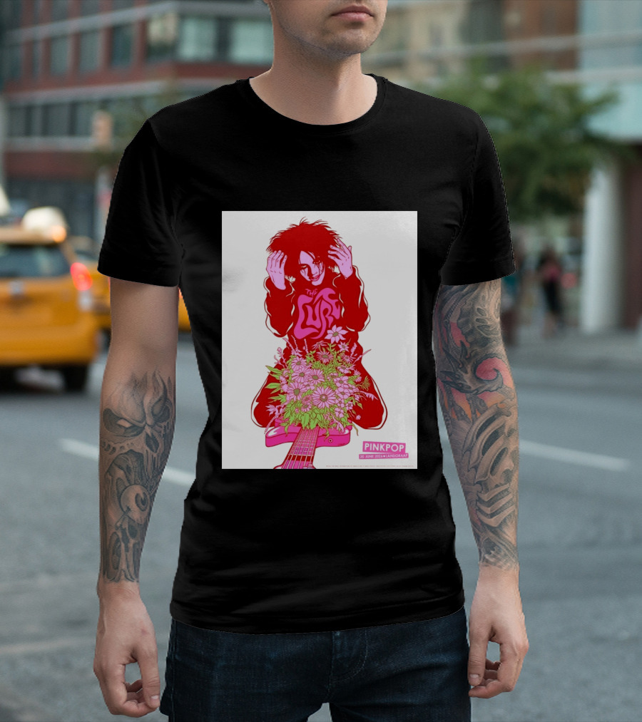 The Cure Pinkpop Festival Landgraaf Netherlands 20 June 2026 Exclusive Flowers And Guitar T-Shirt