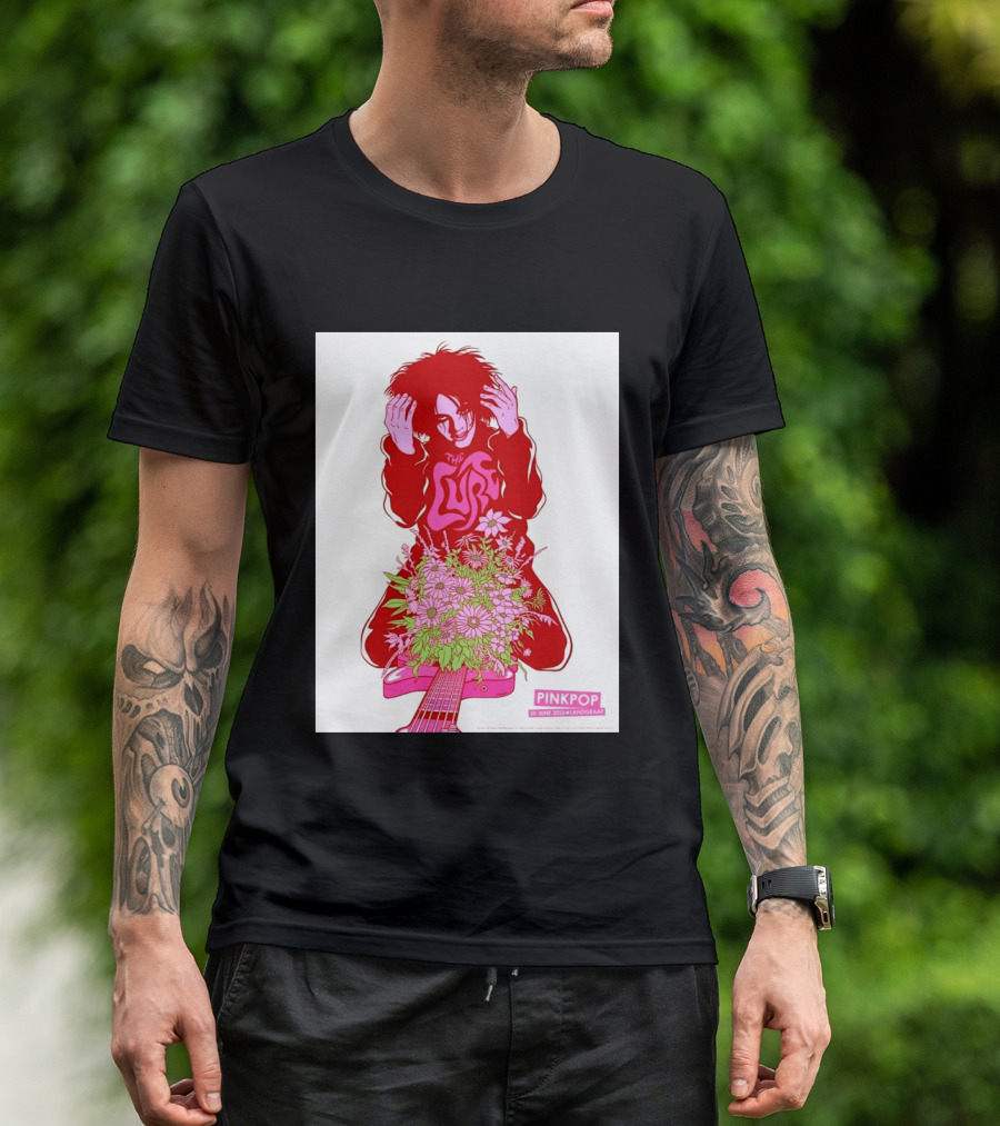 The Cure Pinkpop Festival Landgraaf Netherlands 20 June 2026 Exclusive Flowers And Guitar T-Shirt