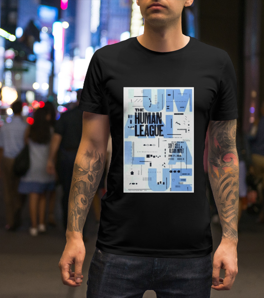 The Human League Soft Cell Alison Moyet June 21 2026 Nashville T-Shirt