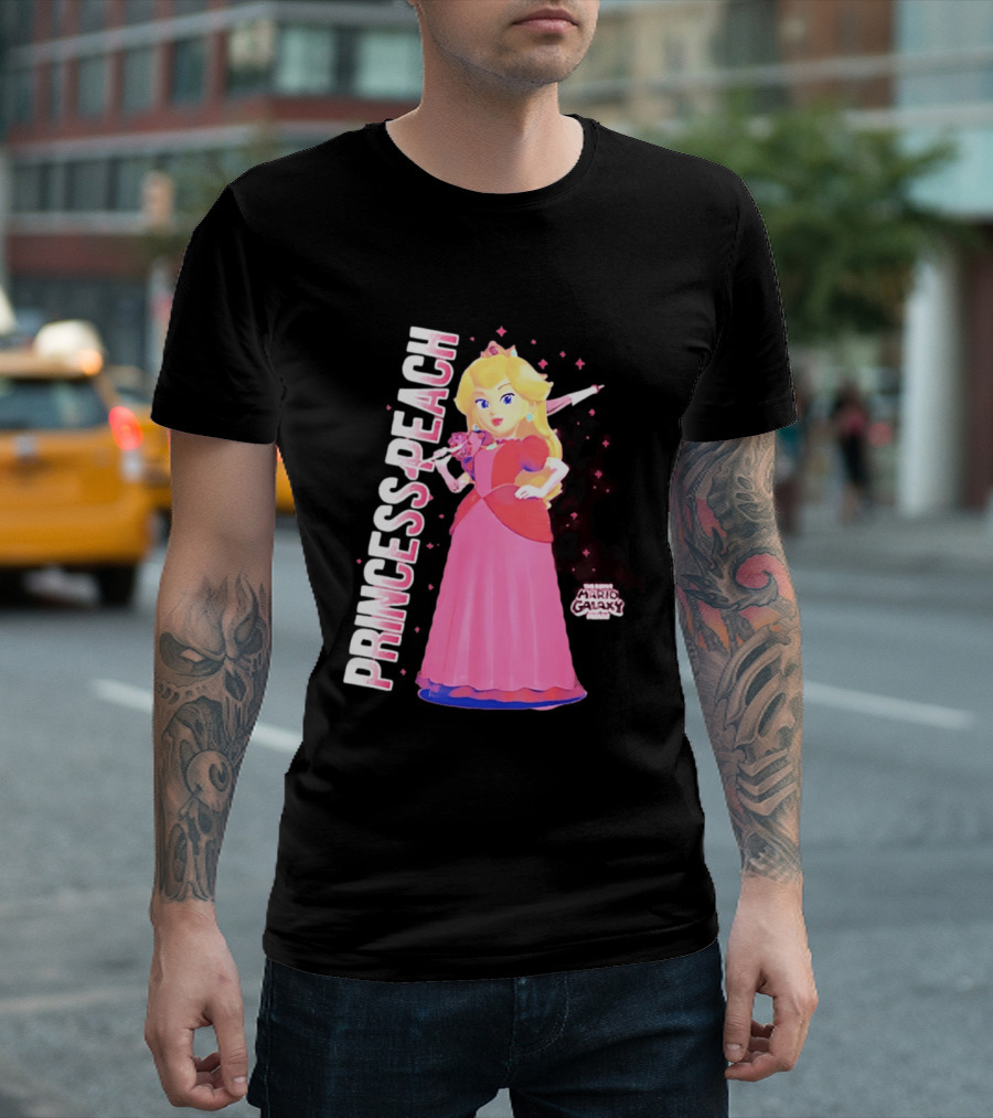 Super Mario Galaxy Movie Princess Peach Colorful Adventure T-Shirt