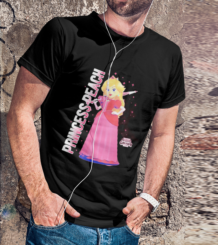 Super Mario Galaxy Movie Princess Peach Colorful Adventure T-Shirt