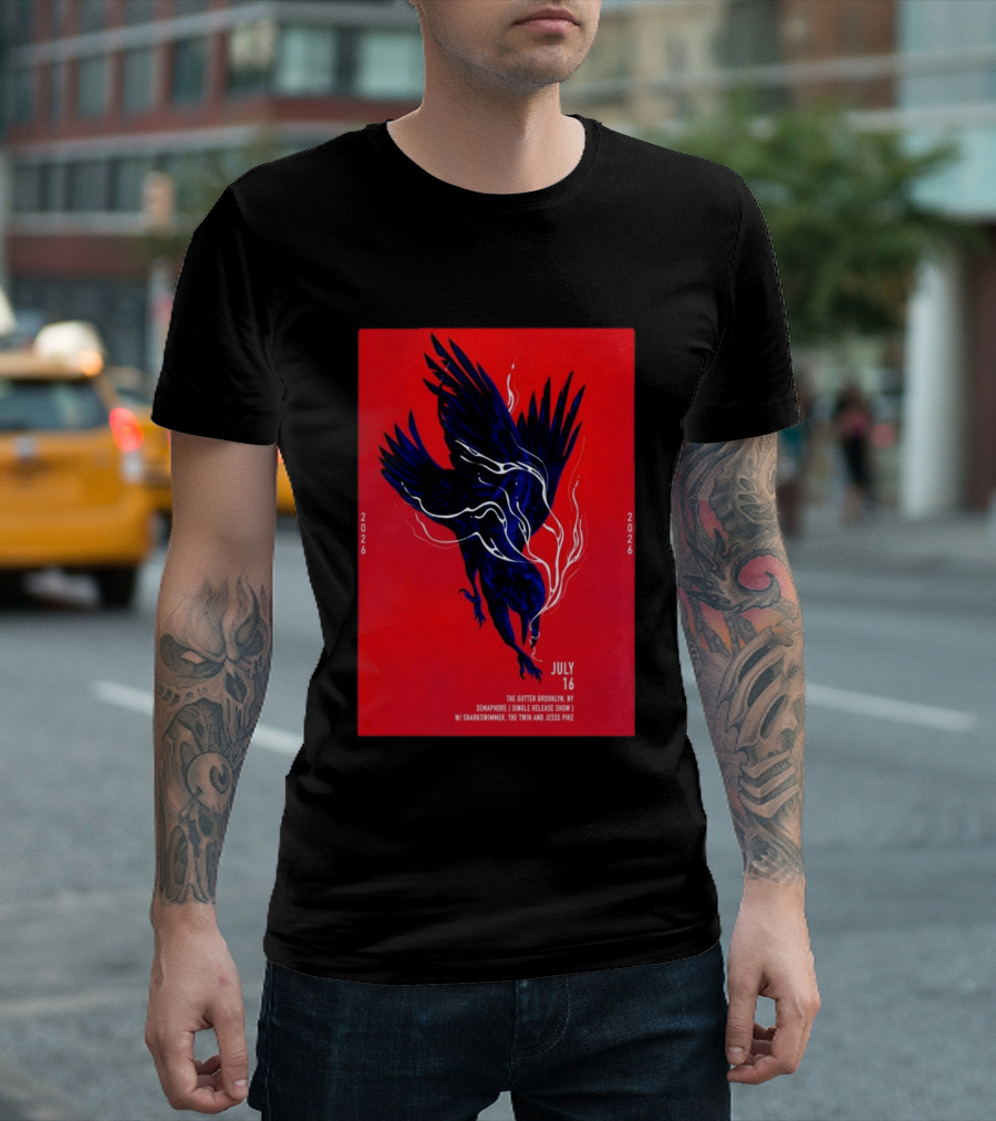 Semaphore Single Release Show The Gutter Brooklyn NY July 16 2026 With Sharkswimmer Jesse Pike T-Shirt