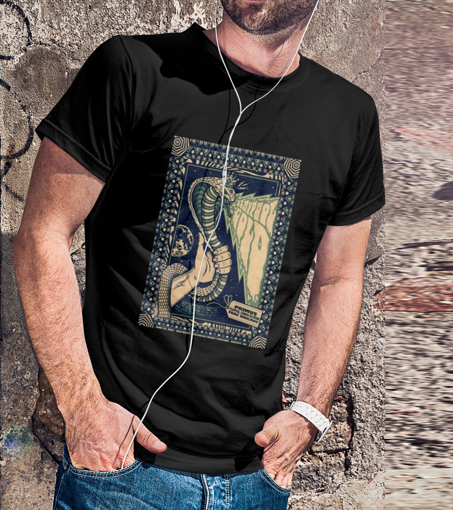 Primus June 17 2023 Walmart Arkansas Amphitheater Clapool Lennon Delirium Frog Brigade Concert Snake Earth T-Shirt