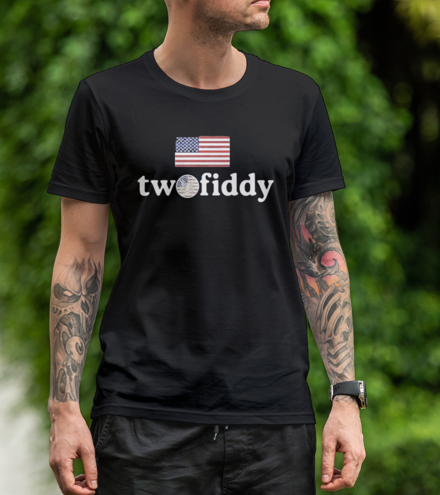 Two Fiddy American Flag Independence Celebration T-Shirt