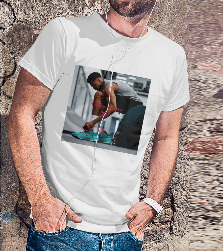 Nike Giannis Antetokounmpo Welcome To South Beach Milwaukee Bucks T-Shirt