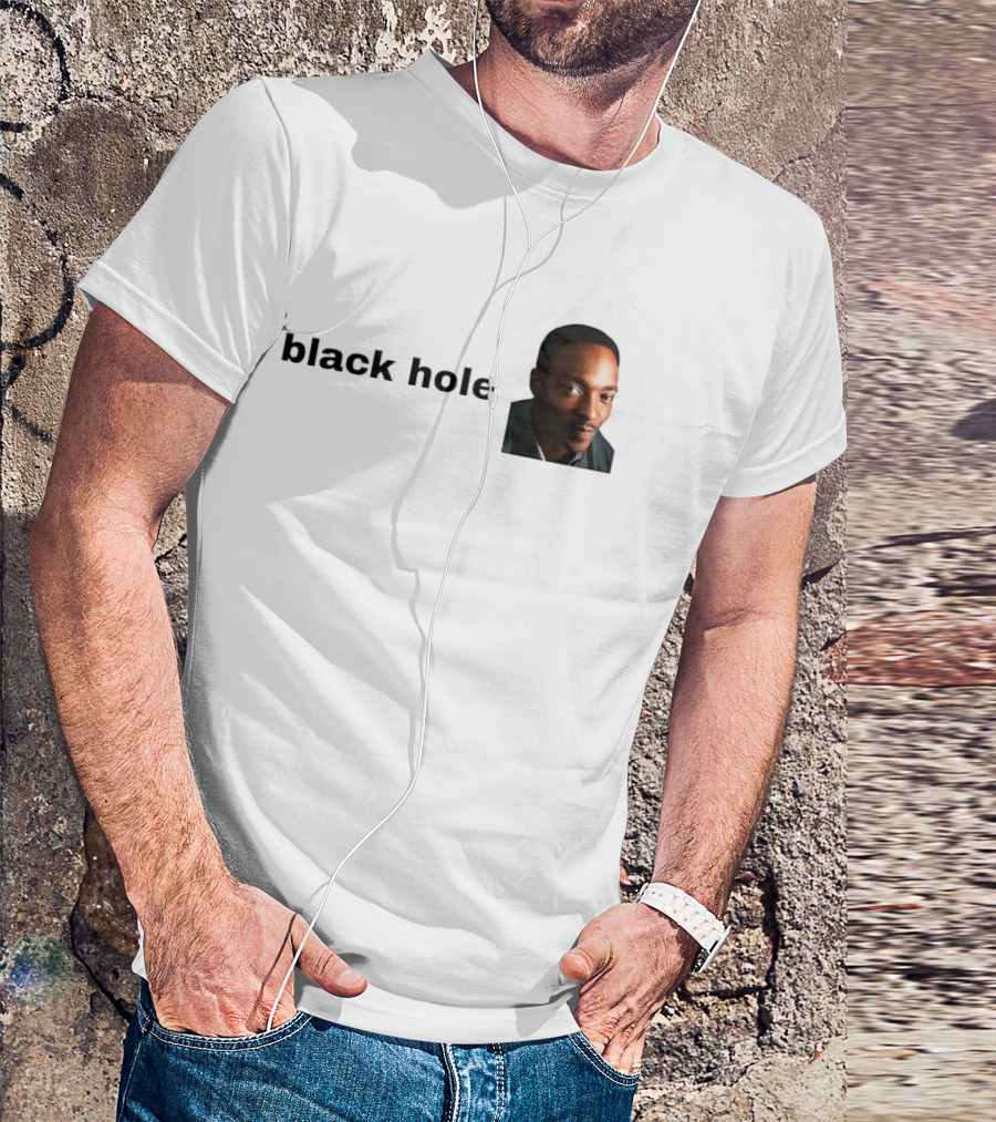 Black Hole Anthony Mackie Face T-Shirt