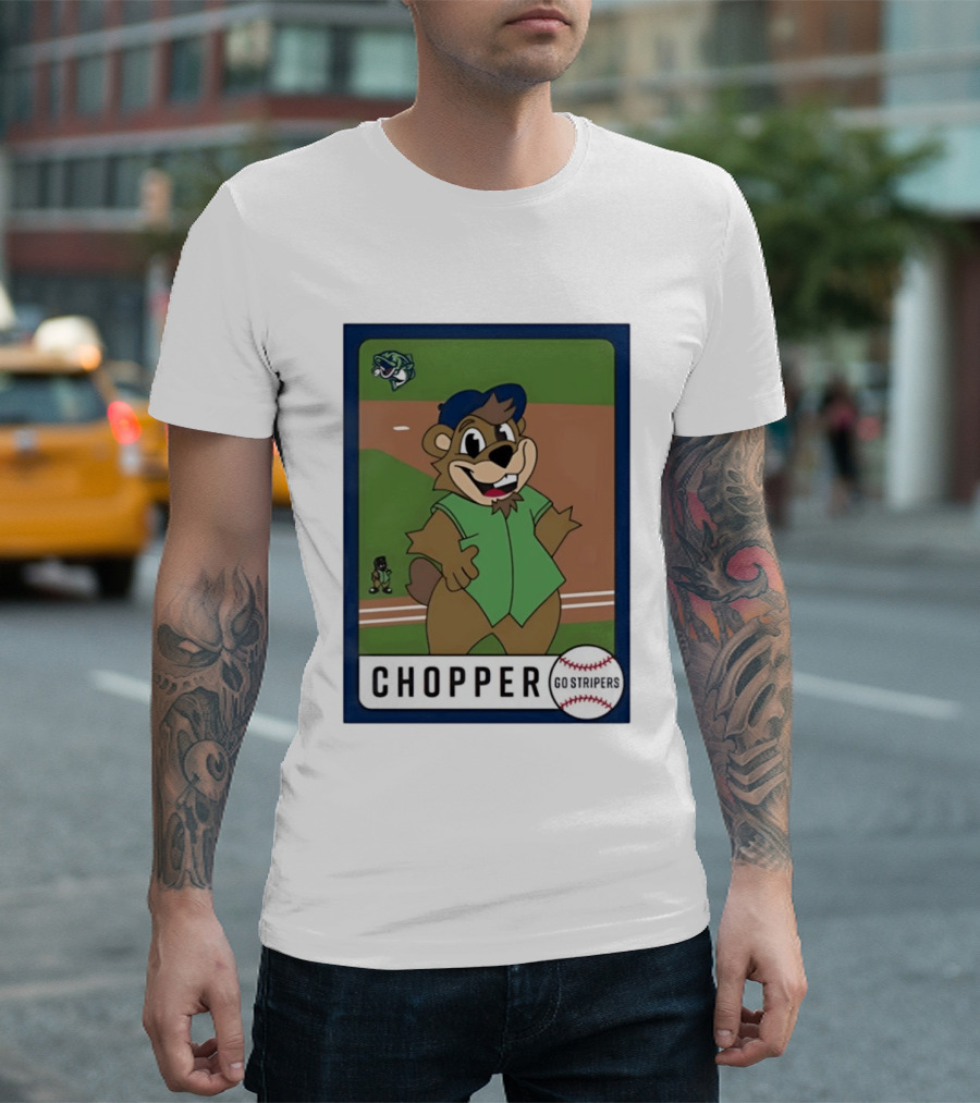 Chopper Gwinnett Stripers Baseball Card Go Stripers T-Shirt